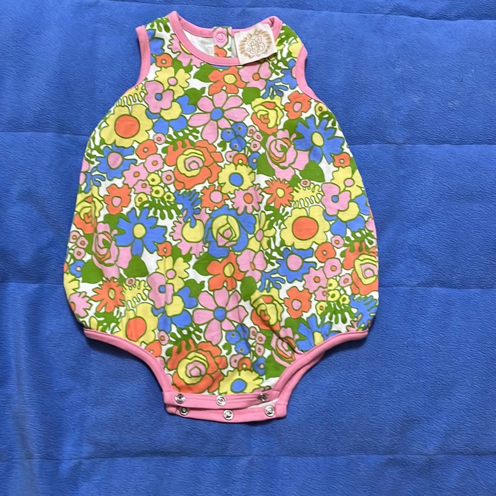 6-12 month Beaufort Bonnet Company floral onesie